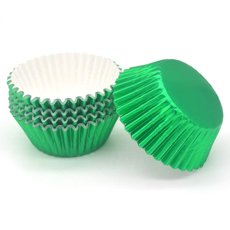 Mombake Standard Green Foil Cupcake Liners Muffin Baking Cups for Party and More, 100-Count - Image 4